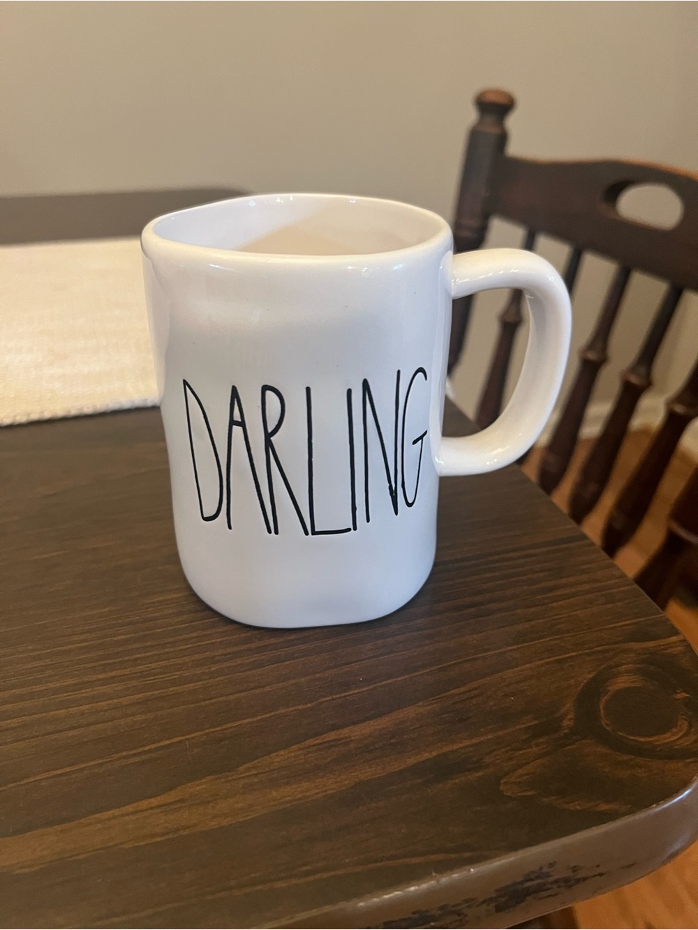 Rae Dunn White 'DARLING' Ceramic Coffee Mug - Home Dining